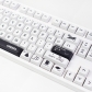 Black Cartoon 104+26 XDA-like Profile Keycap Set Cherry MX PBT Dye-subbed for Mechanical Gaming Keyboard